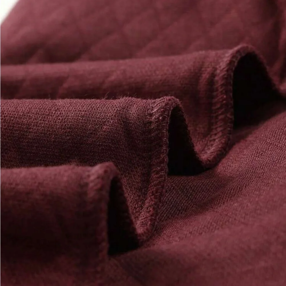 New 1/4 snap plaid detailed sweatshirt - Picture 8 of 8